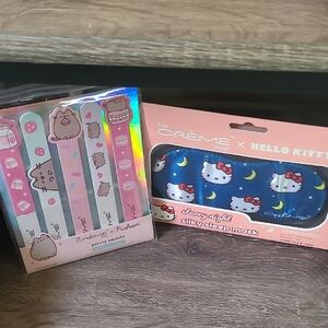 The Crème Shop  Hello Kitty Blue Silky Sleep Mask And Cat 5 Nail Files